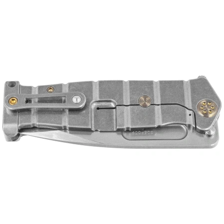 Nóż składany Medford USMC FF Tumbled Titanium, Bronze HW, Std Clip, Tumbled S90V by Greg Medford (MK2049TQ-01TM-T1CS-PT)