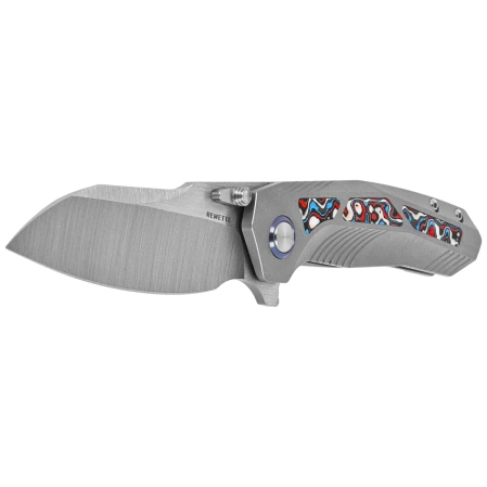 Nóż składany Remette Kestrel Gray Titanium/Multicolored Carbon Fiber, Satin CPM S35VN (RTPO-B)