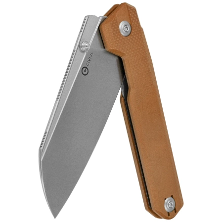 Nóż składany Civivi Hid Brown G10, Satin 14C28N by Ostap Hel (C23008-3)