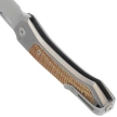 LionSteel Twain Gray Titanium / Natural Canvas Micarta, Satin MagnaCut by Gianni Pauletta (TW GY CVN)