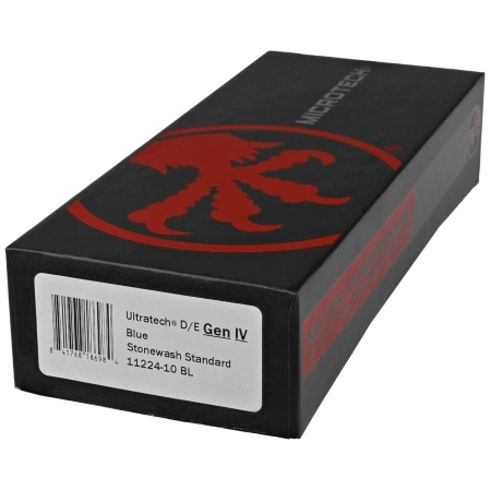 Nóż automatyczny OTF Microtech Ultratech Gen IV D/E Blue Aluminium, Stonewashed M390MK by Tony Marfione (11224-10BL)