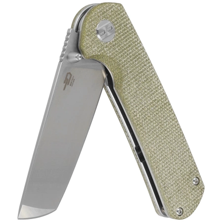 Bestech Sledgehammer Beige Micarta, Satin / Stonewashed D2 knife (BG31D)