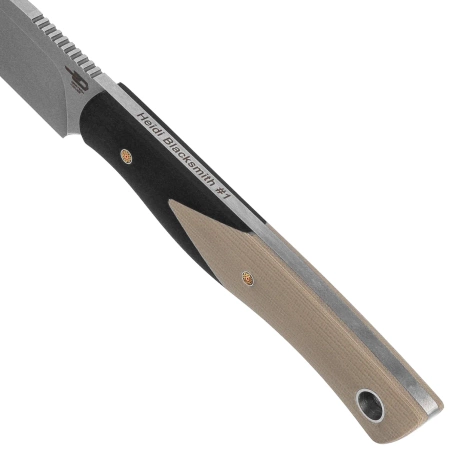 Nóż Bestech Heidi Blacksmith #1 Black / Beige G10, Satin D2 by Heidi (BFK01B)