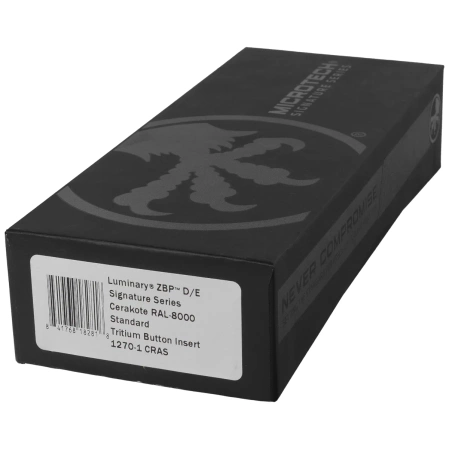 Microtech Luminary ZBP D/E Signature OTF Knife Cerakote RAL-8000 Aluminum, Cerakote RAL-8000 M390MK by Tony Marfione (1270-1CRAS)