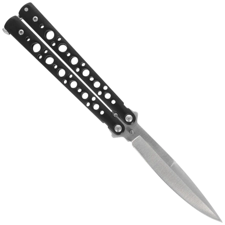 Nóż motylek Martinez Albainox Balisong Black Steel, Satin 3Cr13Mov (02213)
