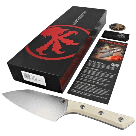 Nóż kuchenny Microtech Santoku 6" Ivory G10, Stonewashed M390MK (3200-10IV)