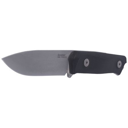LionSteel Bushcraft Knife Black G10, Stone Washed Sleipner by Molletta (B41 GBK)