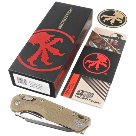 Nóż składany Microtech MSI S/E Ram-Lok OD Green Tri-Grip Polymer, Black/Satin P/S M390MK by Tony Marfione (210T-2PMOD)