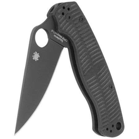 Spyderco Para Military 2 Black G10, Black DLC CPM MagnaCut by Sal, Eric Glesser (C81GMCBKP2)