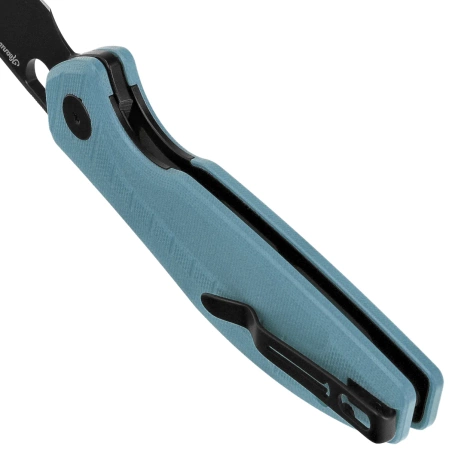 Bestechman Angry Owl Knife Grey G10, Black PVD D2 by Keanu Alfaro (BMK12C-2)