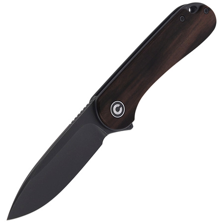 CIVIVI Knife Elementum Flipper Ebony Wood, Black Stonewashed (C907W)