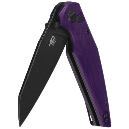 Nóż składany Bestech Snakebird Purple G10, Stonewashed / Black PVD 14C28N (BG58E)