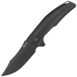 Reate Jack Jr. Knife Black Aluminium, Black DLC S30V (Jack Jr. BKAL DLC BKAL)