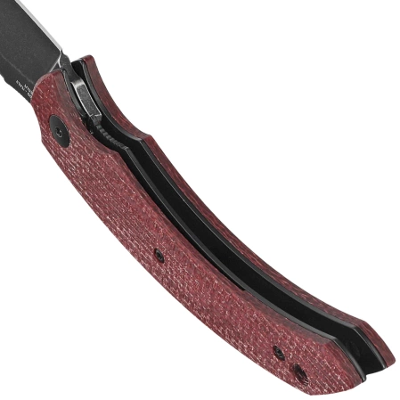 Fox Honos Plum Jute Micarta, Black Stonewashed BECUT by Bastinelli (FX-538 MP)