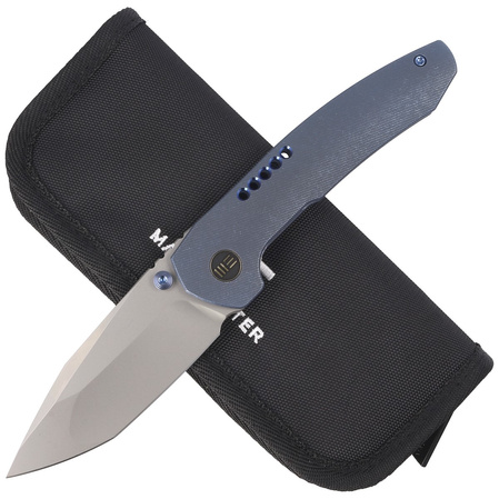 WE Knife Trogon Blue Titanium, Silver Bead Blasted CPM 20CV by Brian Brown (WE22002B-1)