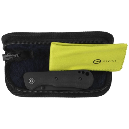 Civivi Crabby Knife Black Canvas Micarta, Black Stonewashed 14C28N by Ken Onion Jr. (C24055-3)