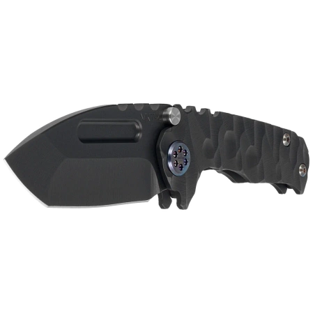 Medford Micro Praetorian T Tanto, Black DLC ''Predator'' Titanium, Flm HW, Brsh/Flm Clip, Black DLC S45VN by Greg Medford (MK0084PT-30PV-TFCF-BP)