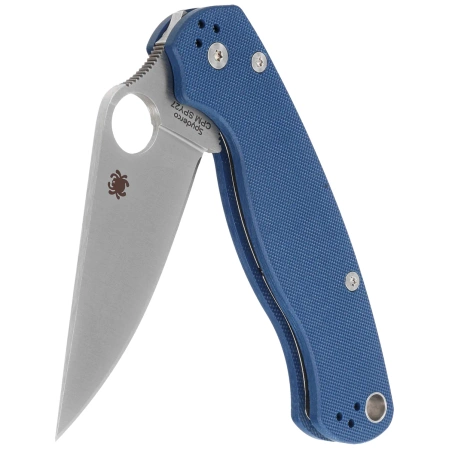 Spyderco Para Military 2 Cobalt Blue G10, Satin CPM SPY27 by Sal, Eric Glesser (C81GPCBL2)