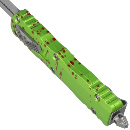 Nóż automatyczny OTF Microtech Dirac D/E Zombie Aluminium, Stonewashed M390 by Tony Marfione (225-10Z)