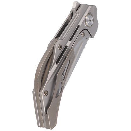 Bestech Vigil Gray Titanium, Satin M390 by Kombou Knife (BT2201A)