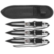 Martinez Albainox Skull Throwing Knife Set 3 pcs Black Paracord, Black 3Cr13Mov (32344)