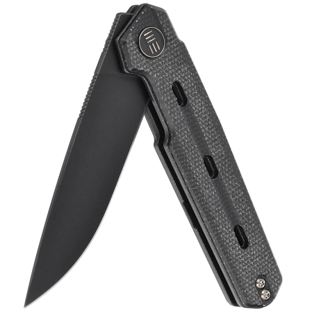 Nóż składany WE Knife Navo Black Canvas Micarta, Black Stonewashed CPM 20CV by Ostap Hel (WE22026-1)