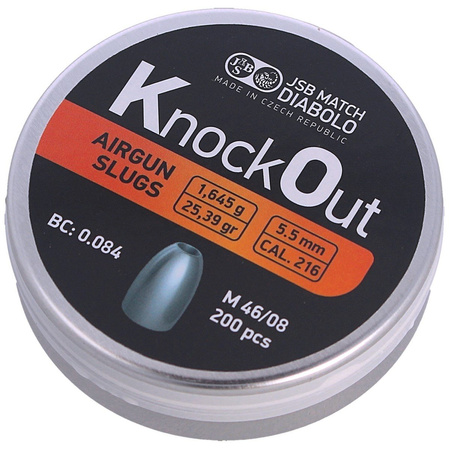 JSB KnockOut Slugs .216 / 5.50 mm, 1.645 g, 200 pcs (546122-200)