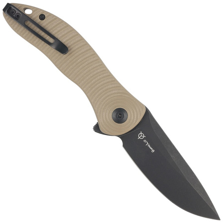 Civivi Synergy3 Tan G10, Black Stonewashed Nitro-V by Jim O'Young (C20075D-2)