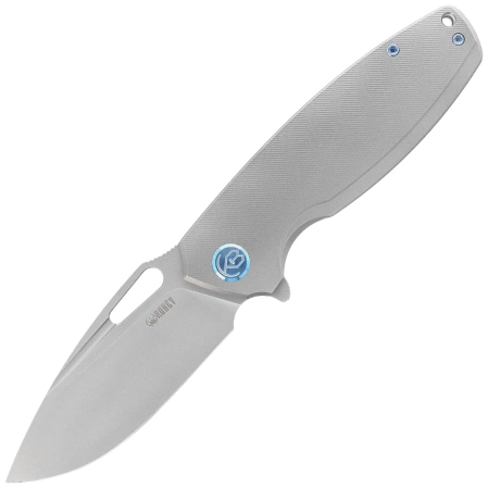 Kubey Tityus Knife Gray Titanium, Bead Blasted 14C28N (KB360A)