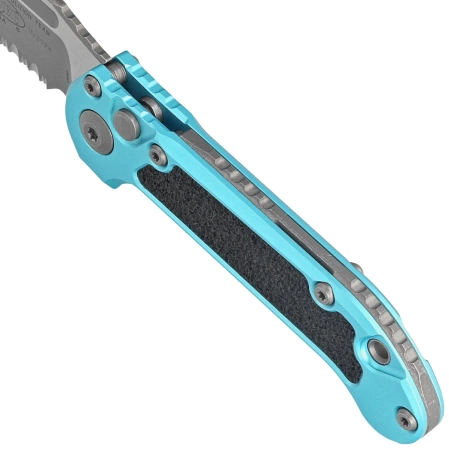 Microtech LUDT Gen III S/E Automatic Knife Turquoise Aluminum, Apocalyptic P/S M390MK by Tony Marfione (1135-11APTQ)