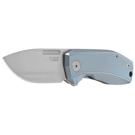 LionSteel Nano Knife Blue Titanium, Satin MagnaCut (NA01 BL)