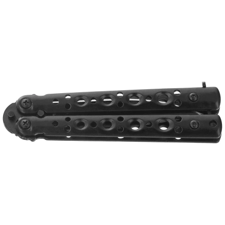 Nóż składany motylek Martinez Albainox Balisong Black Steel, Black 3Cr13Mov (02225)