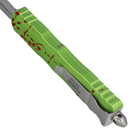 Microtech Dirac Delta D/E OTF Knife Zombie Tech Aluminum, Stonewashed by Tony Marfione (227-10Z)