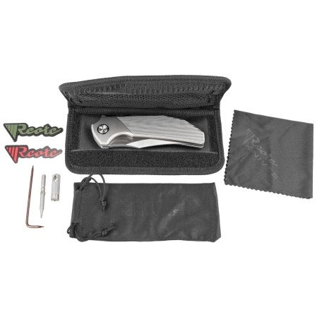 Reate Knife Tiger Stripe Patterns Titanium, Belt Satin M390 by Alvin Lee (TG TSP.SAT)