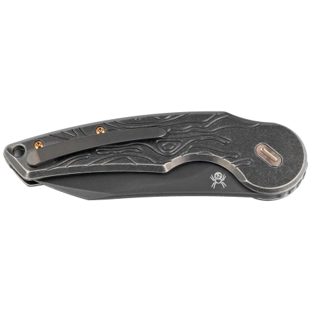 Fox Jupiter Black Titanium, Stonewashed PVD M390 by Denis Simonutti knife (FX-555 TIBR)