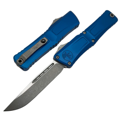 Nóż automatyczny OTF Microtech Combat Troodon Gen III S/E Blue Aluminium, Apocalyptic M390MK by Tony Marfione (1143-10APBL)