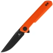 Bestechman Mini Dundee DD Knife Orange G10, Black PVD D2 by Ostap Hel (BMK08C)