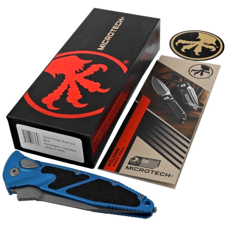 Nóż automatyczny Microtech Socom Elite Auto S/E Blue Aluminium, Apocalyptic M390MK by Tony Marfione (160A-10APBL)