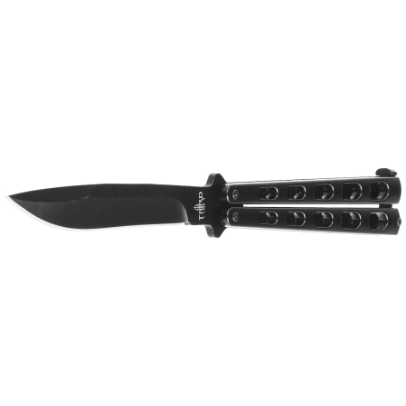 Third Decor Habitat Balisong Black Stainless Steel, Black 420 Butterfly Knife (K2919N)