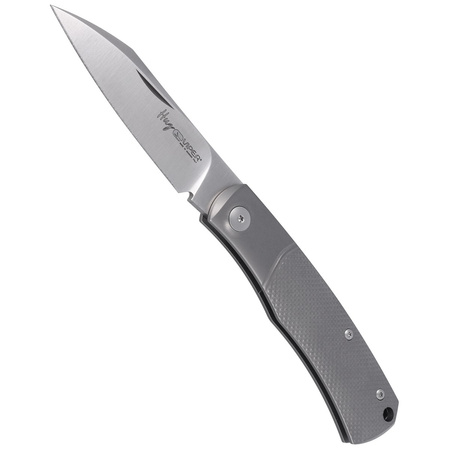 Viper Hug Gray Titanium Geometric, Satin M390 by Sacha Thiel Knife (V5990TIG)