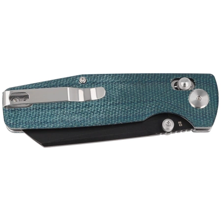 Bestech Slasher Knife Blue Micarta, Black Stonewashed D2 (BG43C-2)