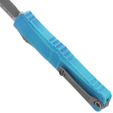 Nóż automatyczny OTF Microtech Combat Troodon Gen III S/E Marbled Blue Aluminium, Apocalyptic M390MK by Tony Marfione (1143-10MBL)