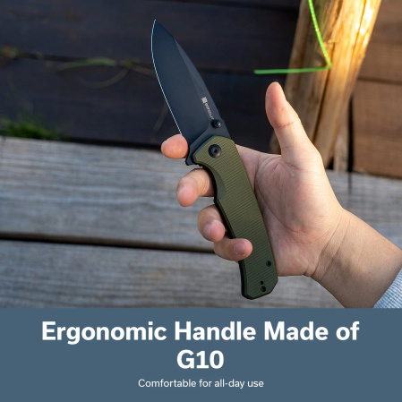 Sencut Skarnax Knife OD Green G10, Black 9Cr18MoV (S24025-2)