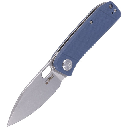 Nóż składany Kubey Hyde Denim Blue G10, Sand Blasted 14C28N by Colin Maisonpierre (KU2104D)