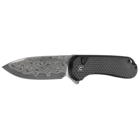 Nóż składany Civivi Button Lock Elementum II Carbon Fiber/Black G10, Damascus (C18062PB-DS1)