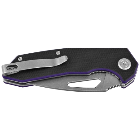 Nóż składany Kubey Coeus Black/Purple G10, Beadblasted 14C28N (KU122R)
