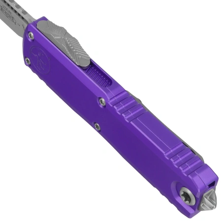 Microtech UTX-85 Gen IV S/E OTF Knife Purple Aluminum, Stonewashed M390MK by Tony Marfione (12314-10PU)