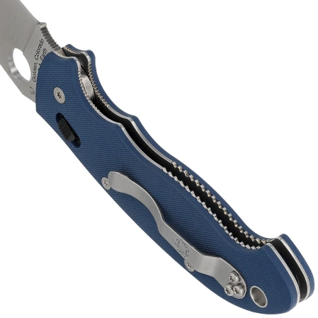 Nóż składany Spyderco Manix 2 XL Cobalt Blue, Satin CPM SPY27 by Eric Glesser (C95GPCBL2)