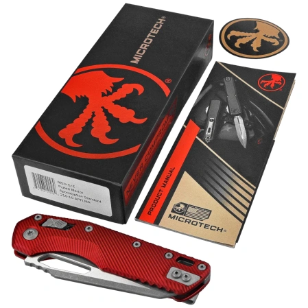 Nóż składany Microtech MSI S/E Fluted Merlot Aluminium, Apocalyptic M390MK by Tony Marfione (210-10APFLMR)