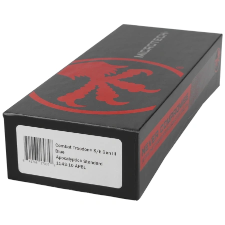 Nóż automatyczny OTF Microtech Combat Troodon Gen III S/E Blue Aluminium, Apocalyptic M390MK by Tony Marfione (1143-10APBL)